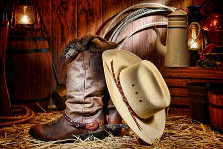Cowboy Boots, Hats, and Gloves